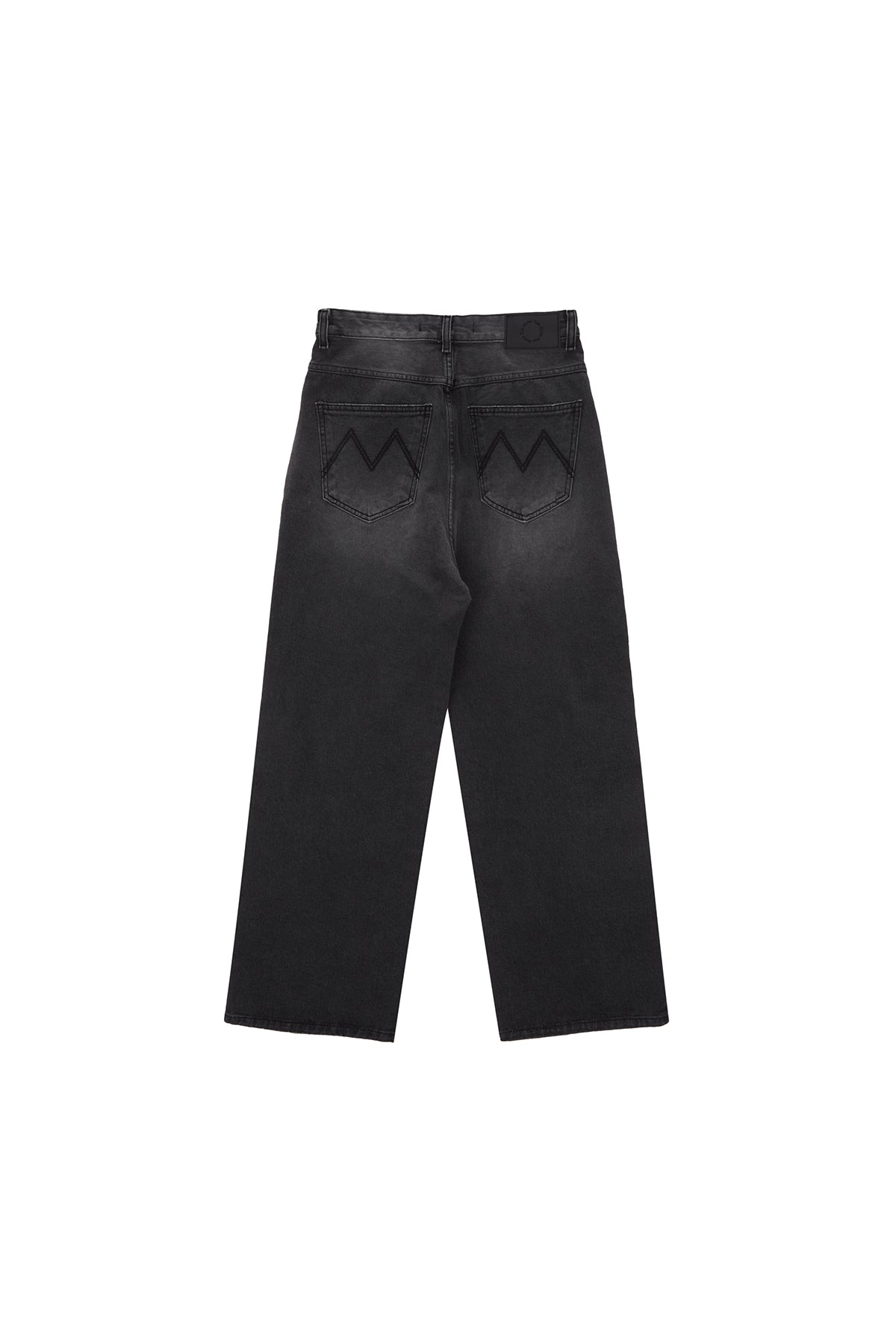 Matin Kim - Flower Printed Denim Pants (Charcoal) product image 2 | TRAB K-Fashion Australia