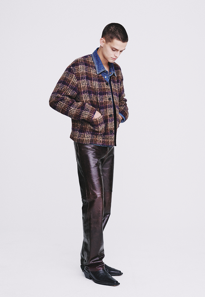 Tonywack - Japanese Fabric Mohair Button Blouson (Camel / Purple) product image 4 | TRAB K-Fashion Australia