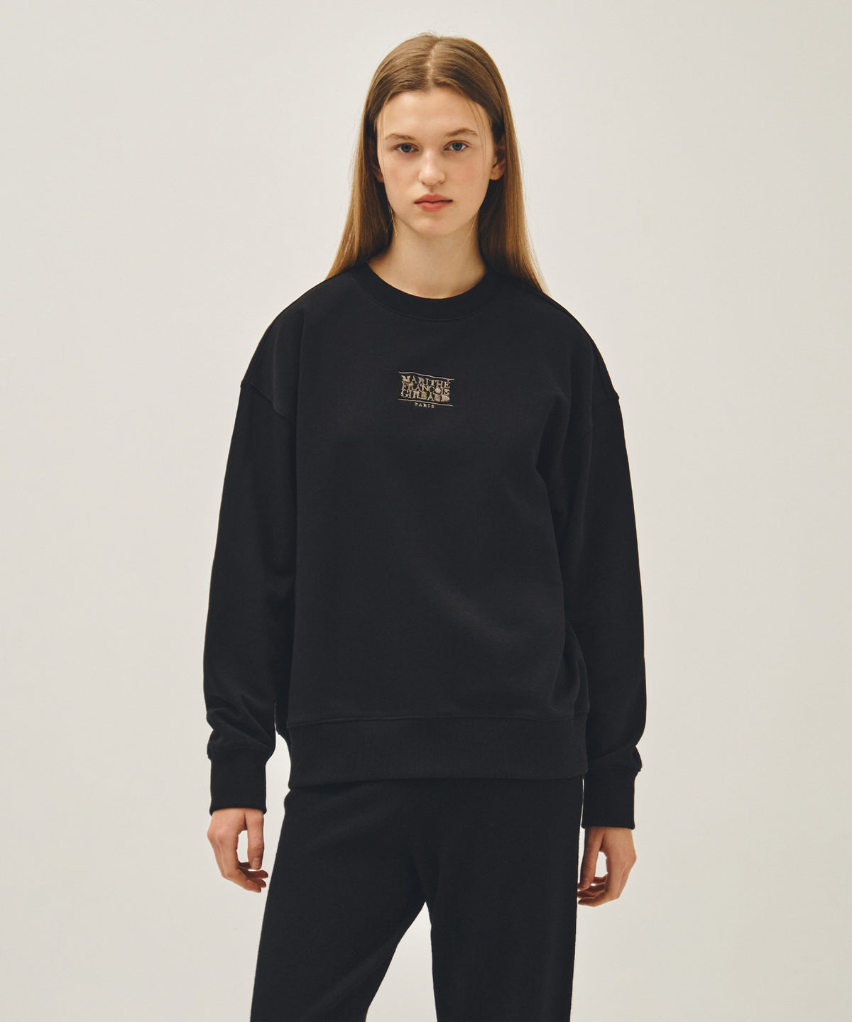 Marithe & Francois Girbaud - Drawing Classic Logo Sweatshirt (Black) product image 1 | TRAB K-Fashion Australia