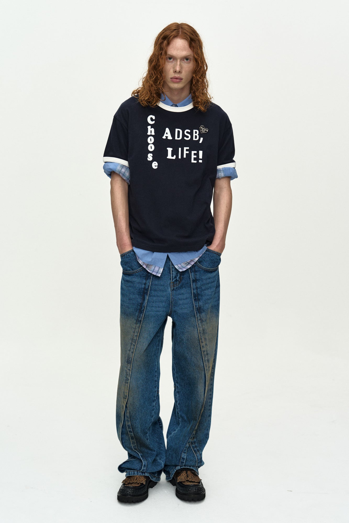 Andersson Bell - (essential) Adsb Flocking Ringer T-Shirt (Essential) product image 2 | TRAB K-Fashion Australia