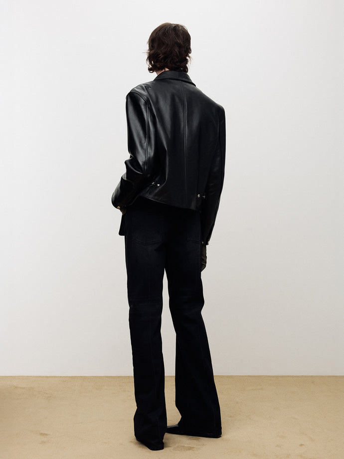 Tonywack - Leather Biker Short Blouson (Black) product image 3 | TRAB K-Fashion Australia