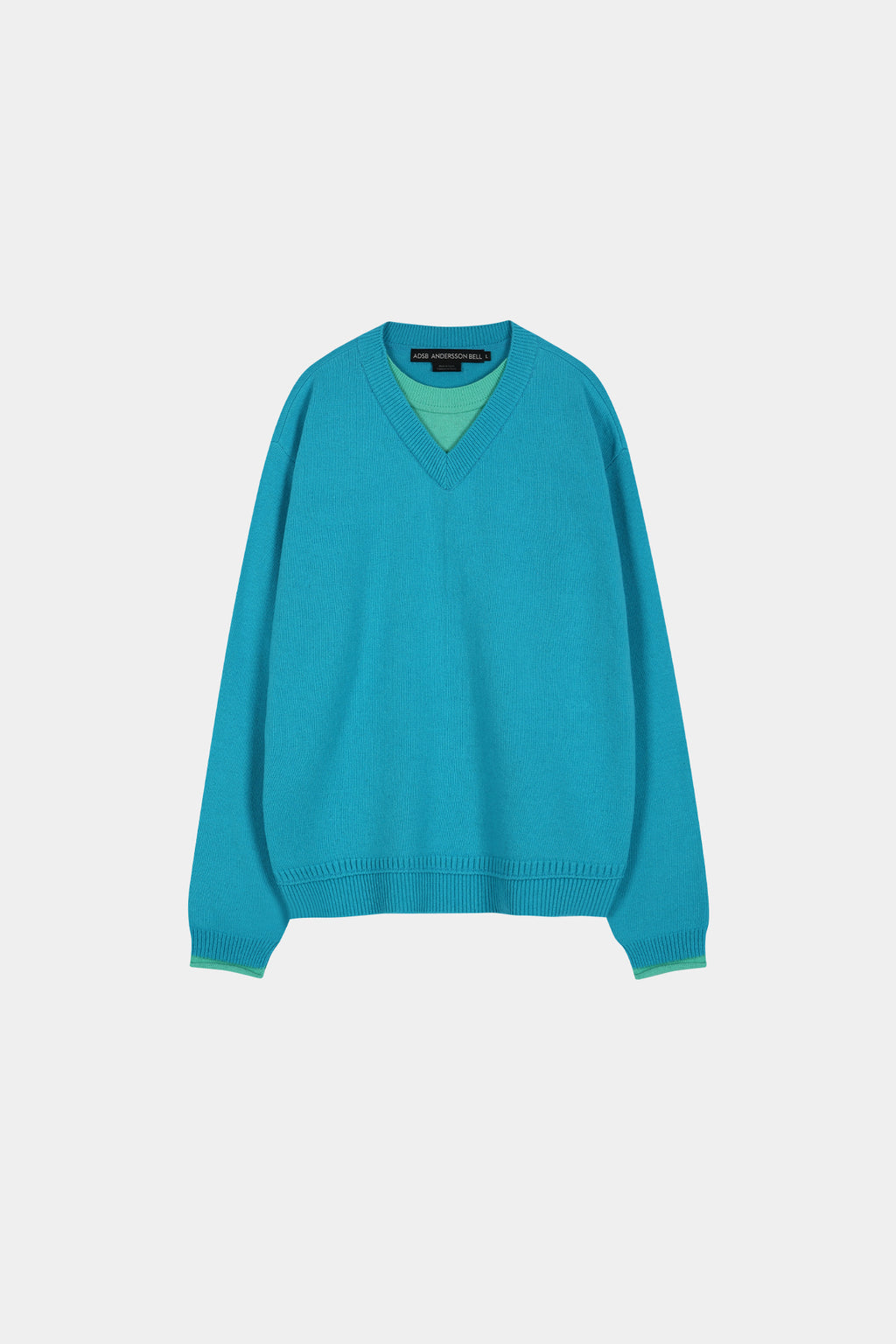 Andersson Bell - Unisex Layered V-Neck Sweater (Sky Blue) product image 11 | TRAB K-Fashion Australia