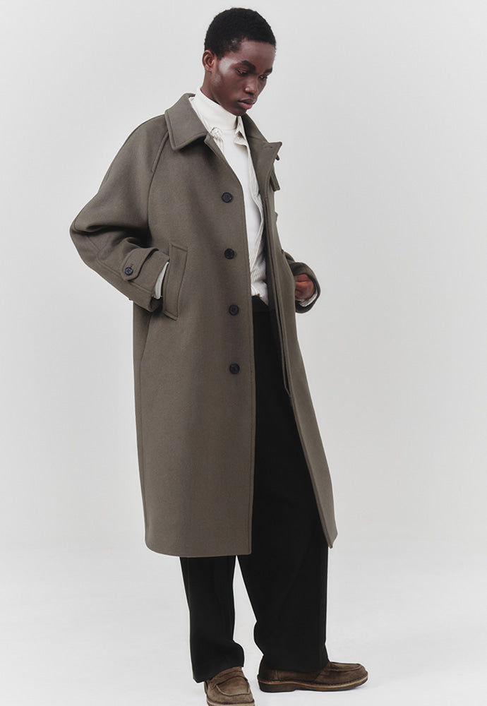Art if acts - Cashmere Soutien Collar Coat (Moss Grey) product image 6 | TRAB K-Fashion Australia