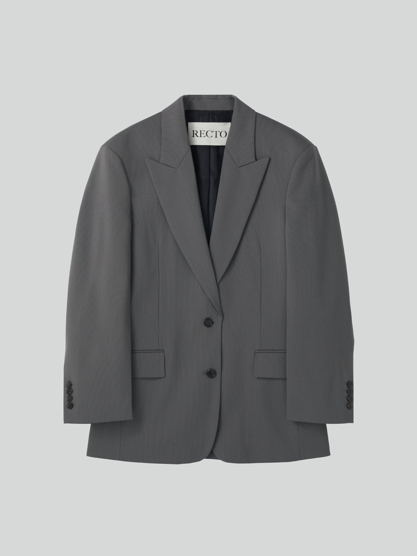 Recto - Tailored Suit Jacket (Midnight Grey) product image 9 | TRAB K-Fashion Australia
