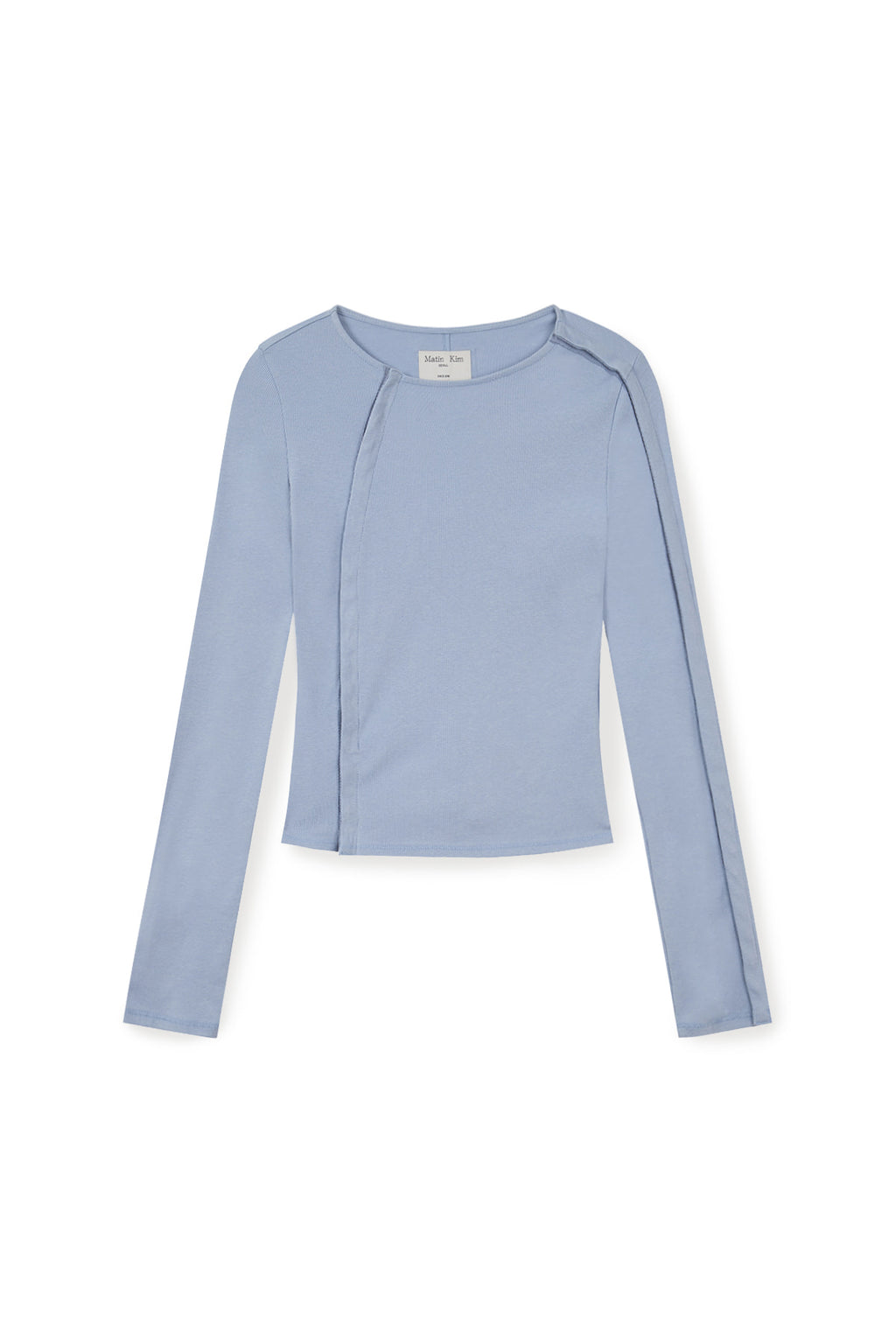 Matin Kim - Snap Detail Slim Top (Light Blue) product image 2 | TRAB K-Fashion Australia