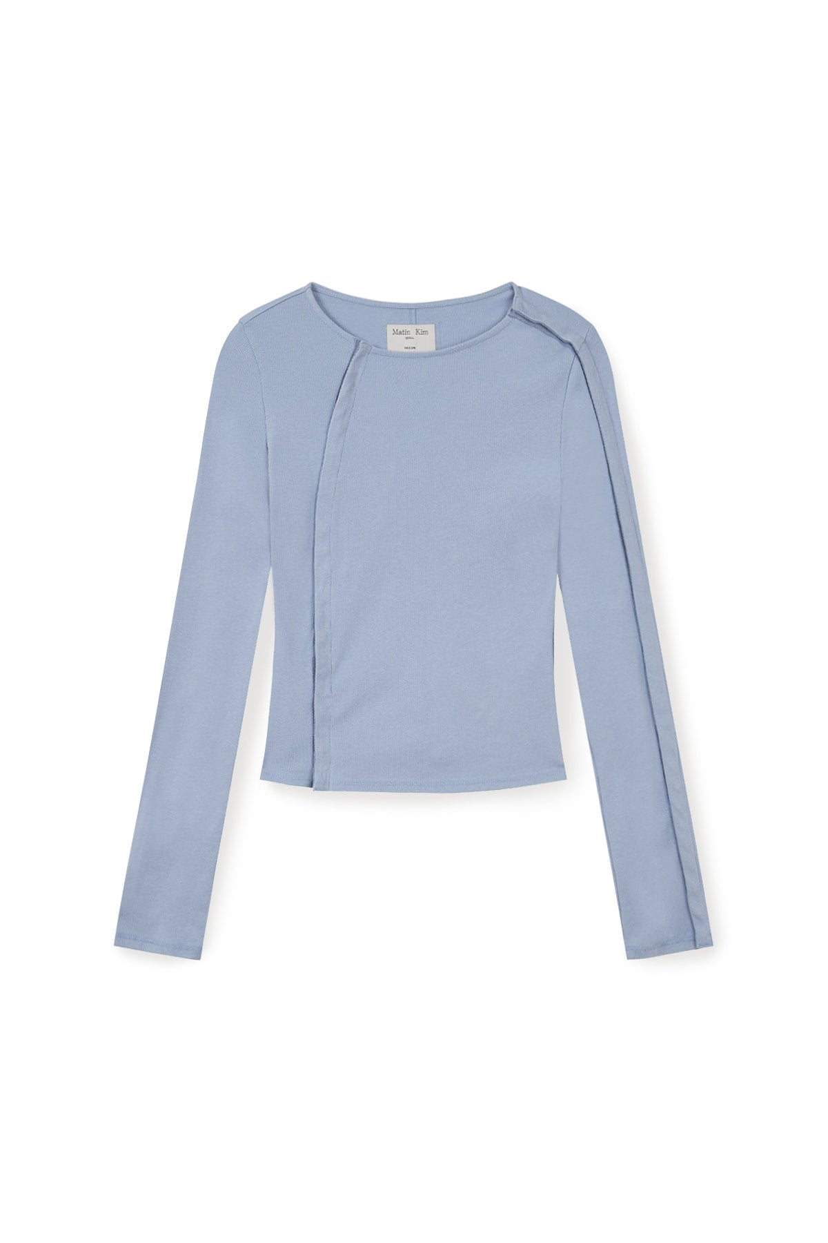 Matin Kim - Snap Detail Slim Top (Light Blue) product image 2 | TRAB K-Fashion Australia