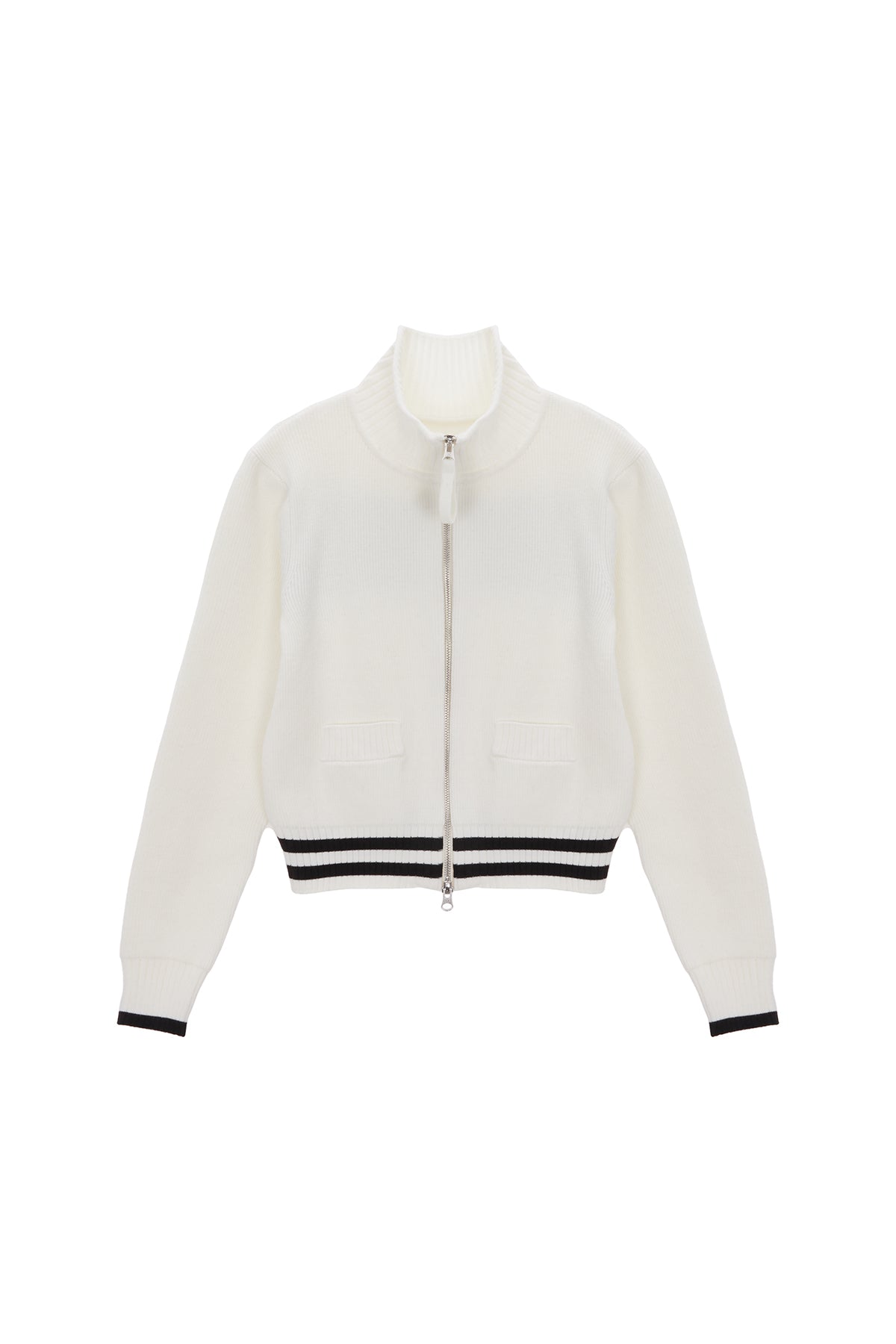 Matin Kim - Spell Point Stripe Knit Cardigan (Ivory) product image 3 | TRAB K-Fashion Australia