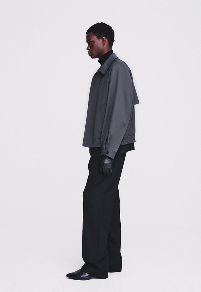 Tonywack - Hard Twist Wool Twill Gun Flap Blouson Jacket (Slate Grey) product image 2 | TRAB K-Fashion Australia