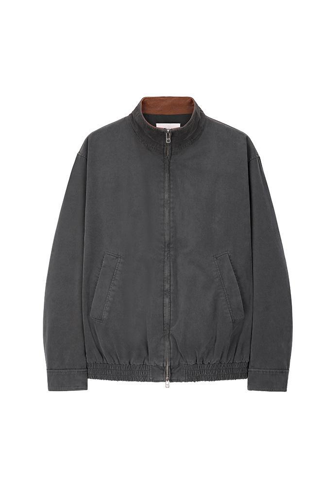 Art if acts - Washed Leather Collar Jacket (Charcoal) product image 7 | TRAB K-Fashion Australia