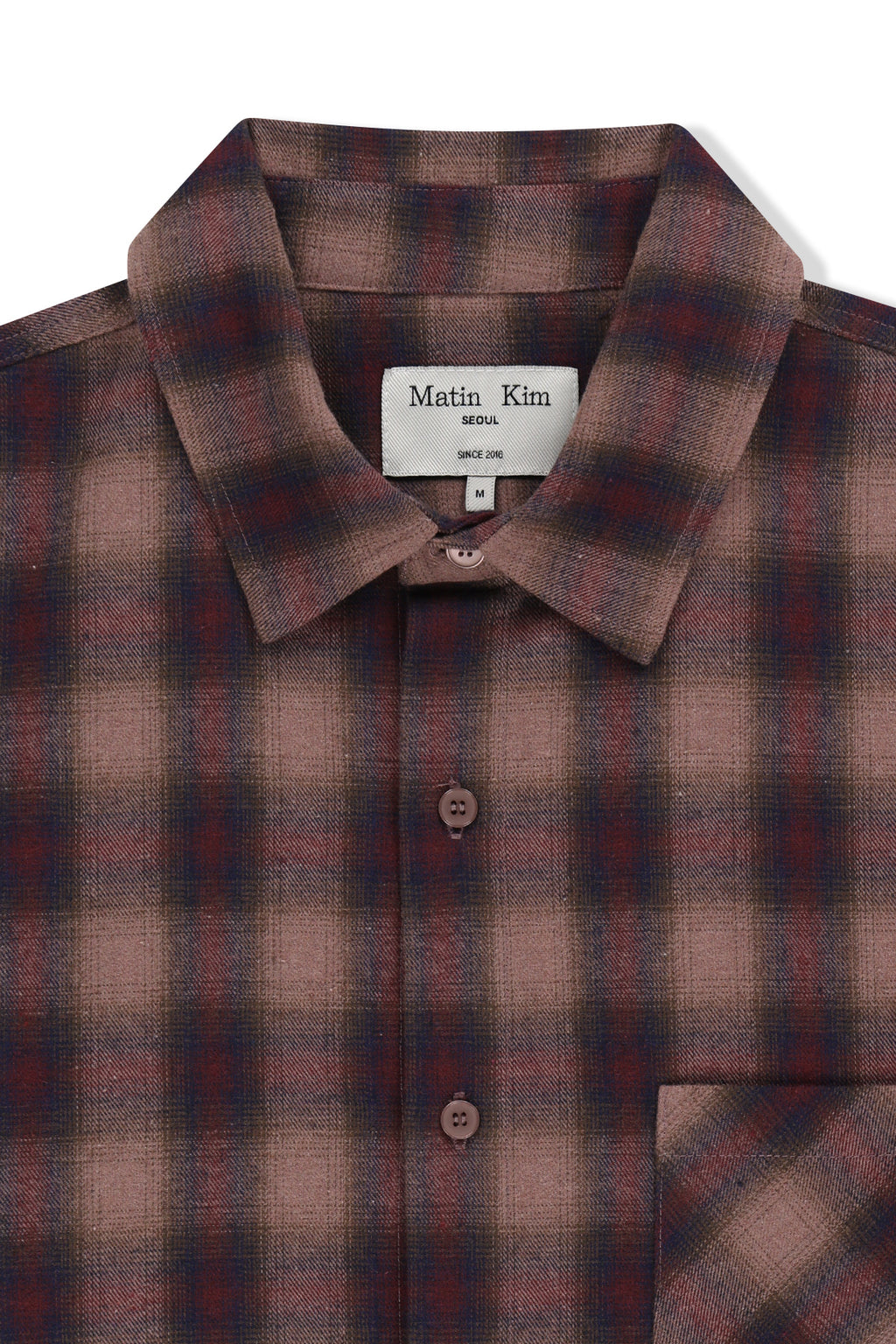 Matin Kim - Paint Effect Flannel Check Shirt (Indian Pink) product image 3 | TRAB K-Fashion Australia