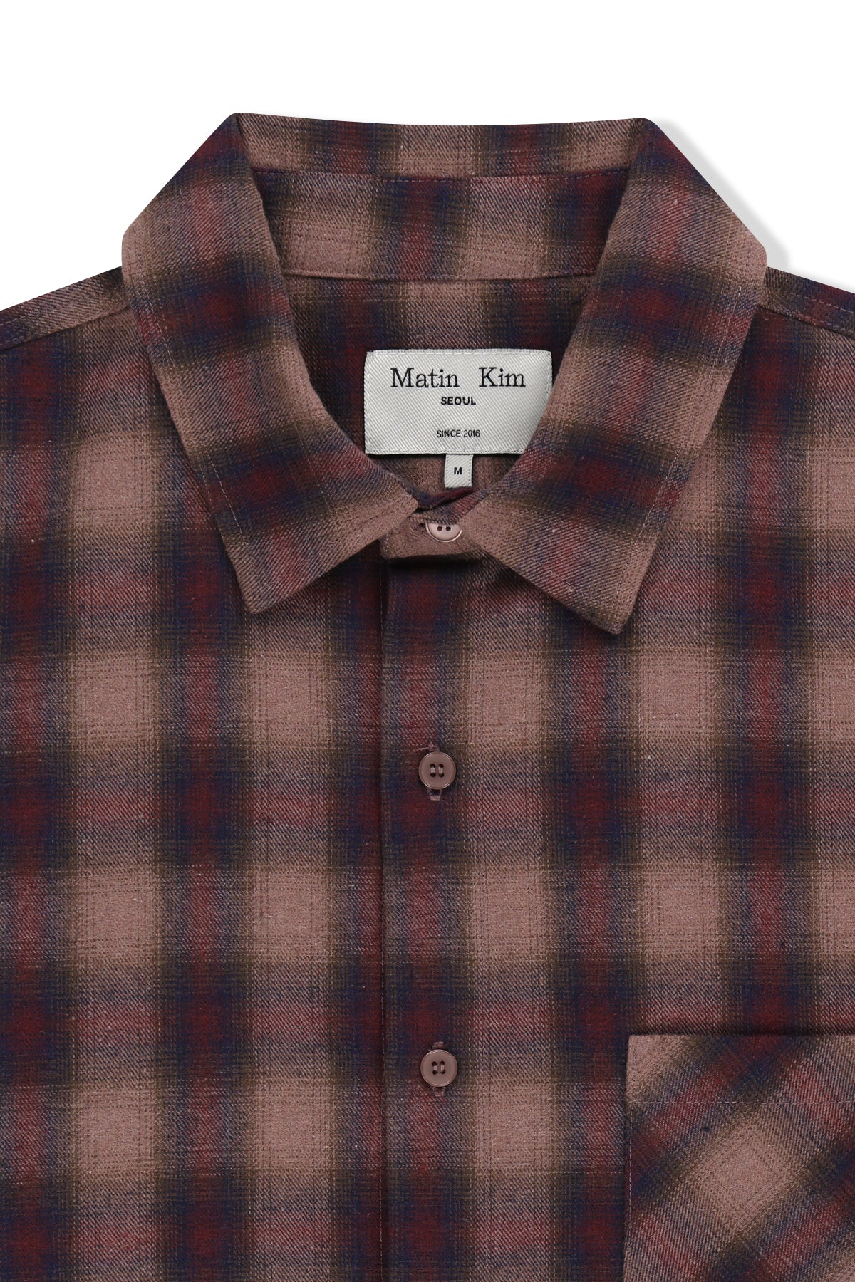 Matin Kim - Paint Effect Flannel Check Shirt (Indian Pink) product image 3 | TRAB K-Fashion Australia