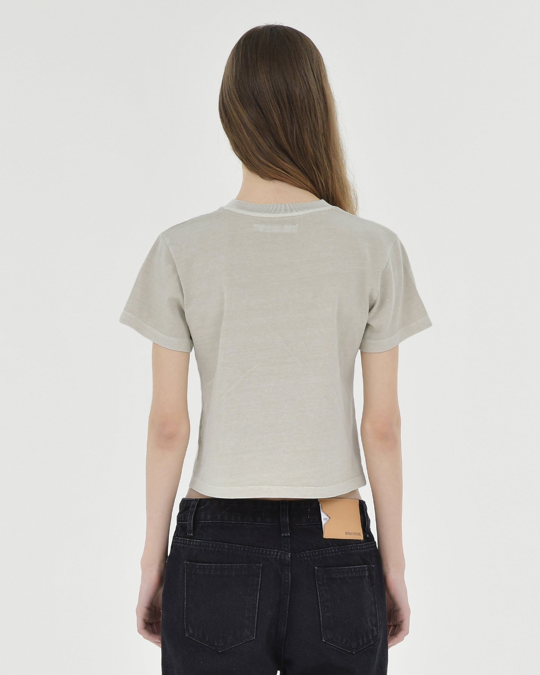 Brownyard - Washed Baby T Shirt (Washed Beige) product image 2 | TRAB K-Fashion Australia