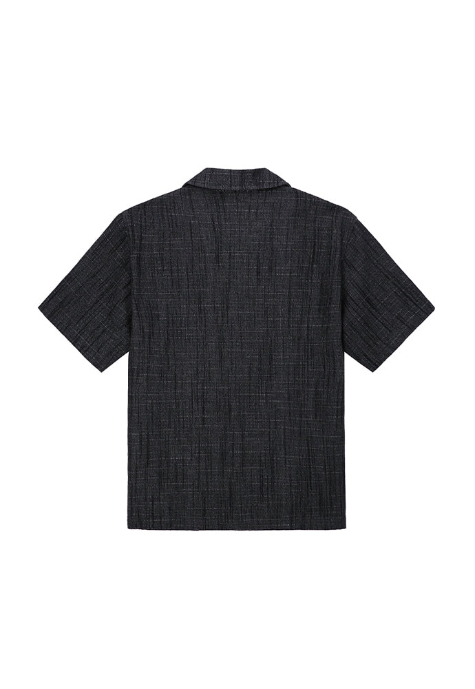 Tonywack - Washed Slub Denim Half Sleeve Shirt (Faded Black) product image 6 | TRAB K-Fashion Australia