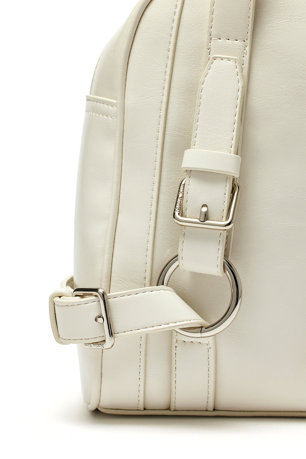 Matin Kim - Biker Detail Square Shoulder Bag (Ivory) product image 3 | TRAB K-Fashion Australia
