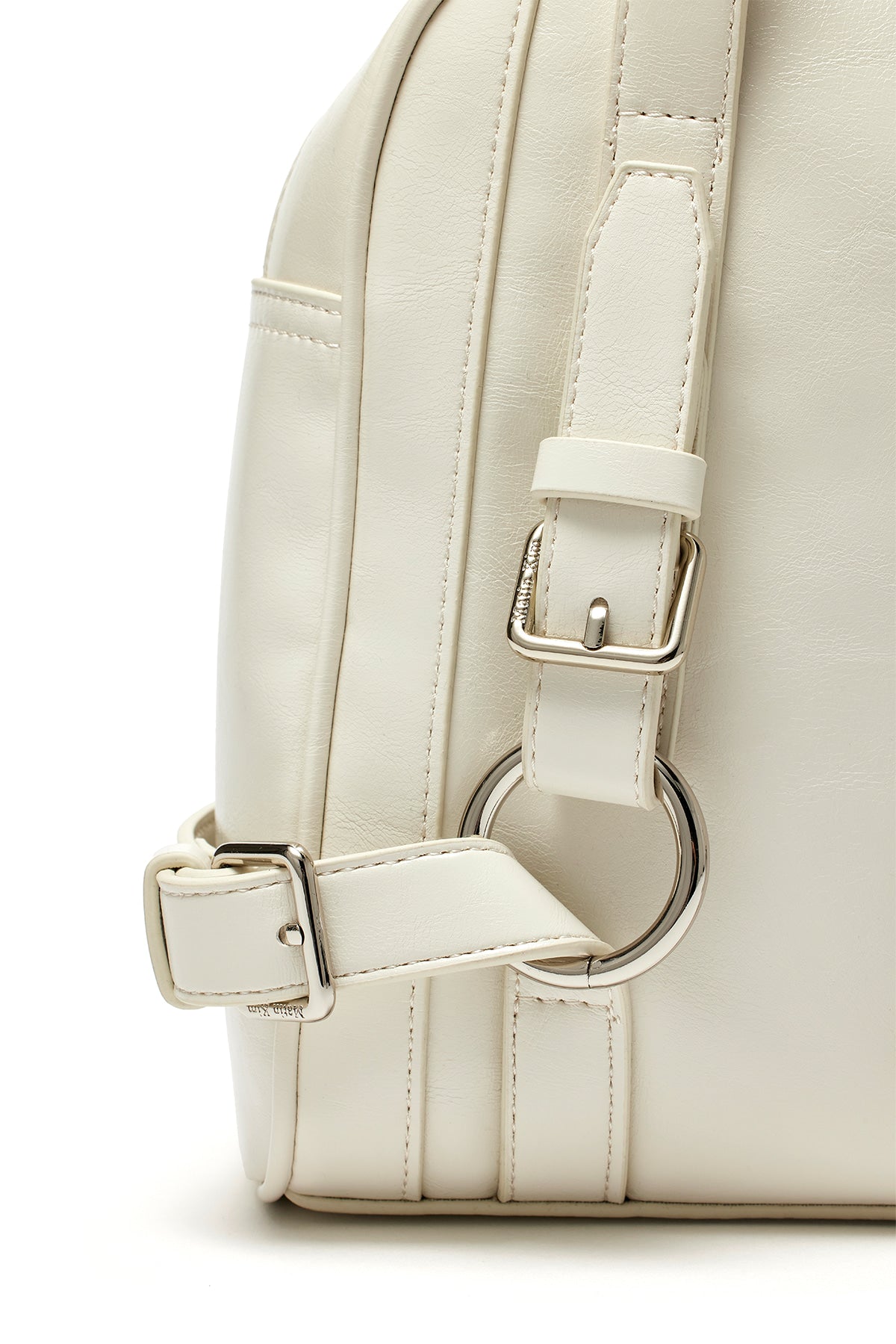 Matin Kim - Biker Detail Square Shoulder Bag (Ivory) product image 3 | TRAB K-Fashion Australia