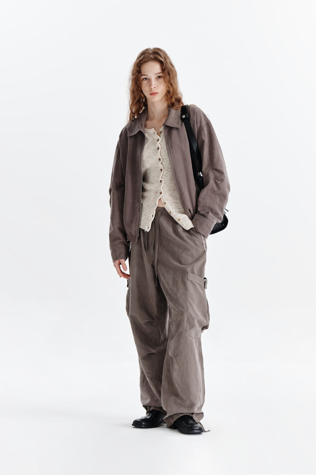 Matin Kim - Soft Washed Cargo Pants (Khaki Brown) product image 8 | TRAB K-Fashion Australia