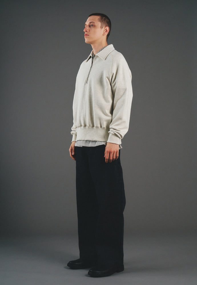 Art if acts - Half Zipup Sweat Shirt (Oatmeal) product image 3 | TRAB K-Fashion Australia