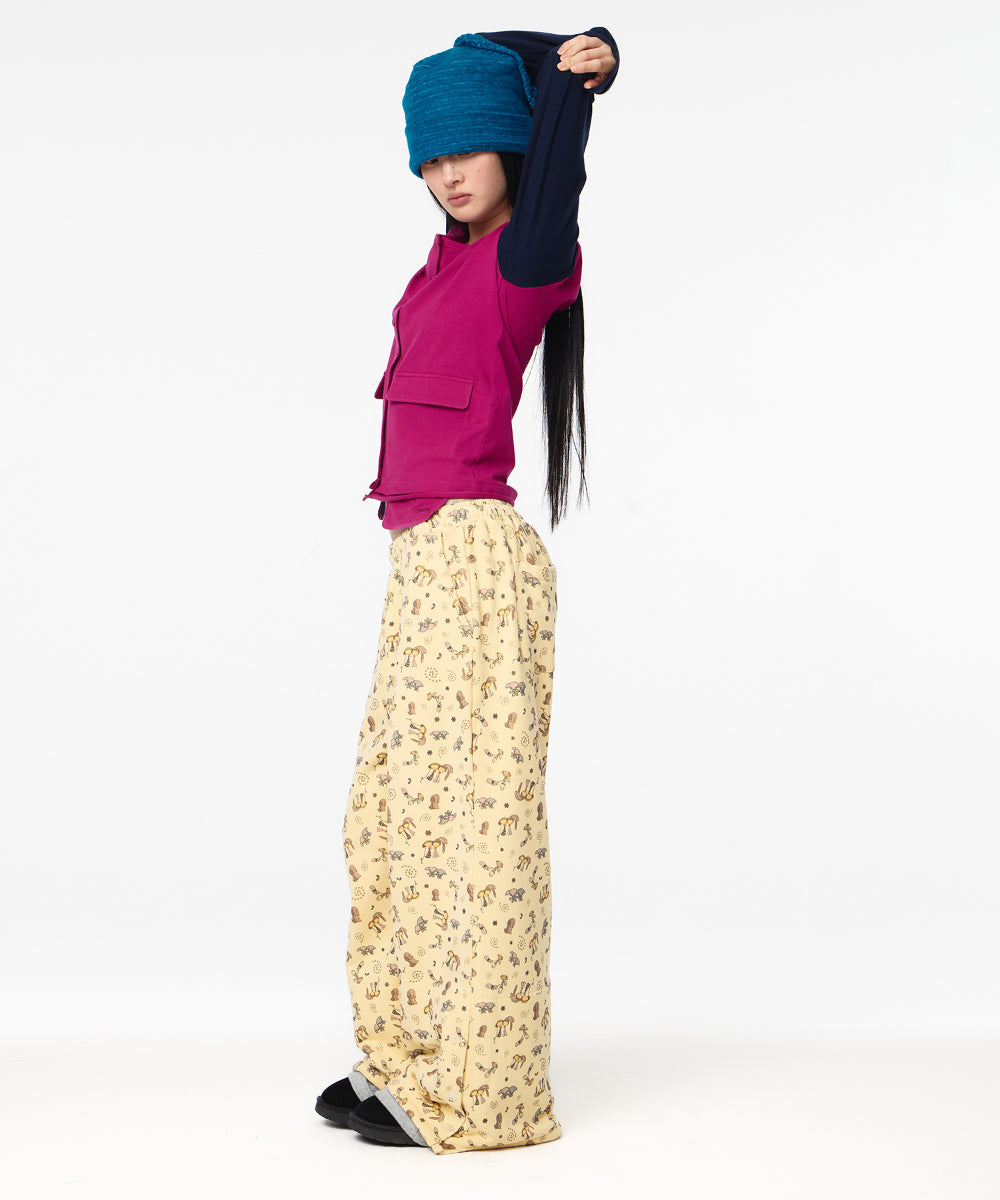 Coyseio - Button-Up Deep Neck Cardigan (Magenta) product image 4 | TRAB K-Fashion Australia