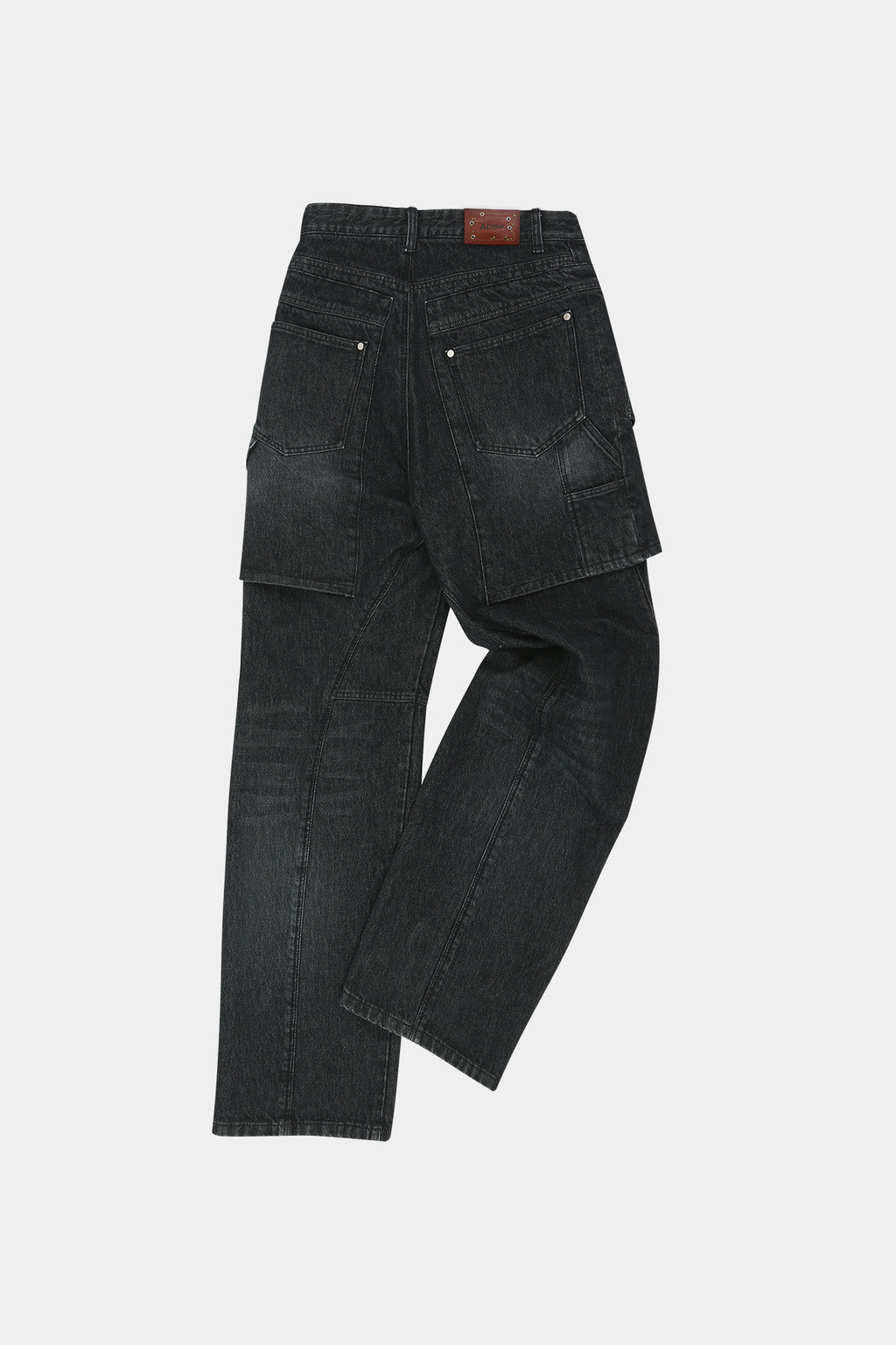 Andersson Bell - Unisex Raptor Layered Wide-Leg Jeans (Washed Black) product image 11 | TRAB K-Fashion Australia