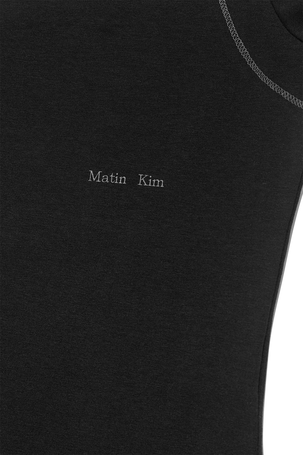 Matin Kim - Stitch Point Small Logo Top (Black) product image 4 | TRAB K-Fashion Australia