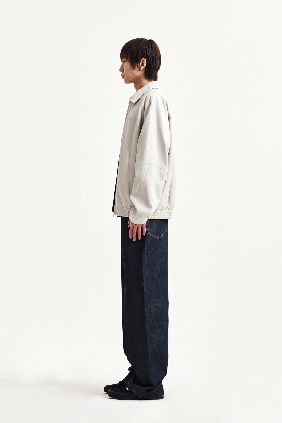 Matin Kim - Dart Point Denim Pants (Dark Navy) product image 11 | TRAB K-Fashion Australia