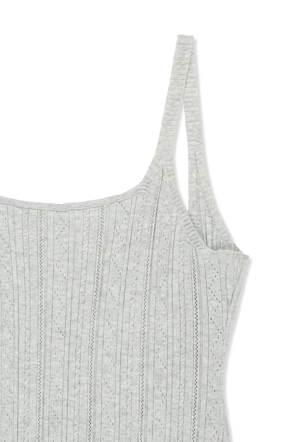 Matin Kim - Open Back Ribbed Knit Dress (Light Grey) product image 3 | TRAB K-Fashion Australia