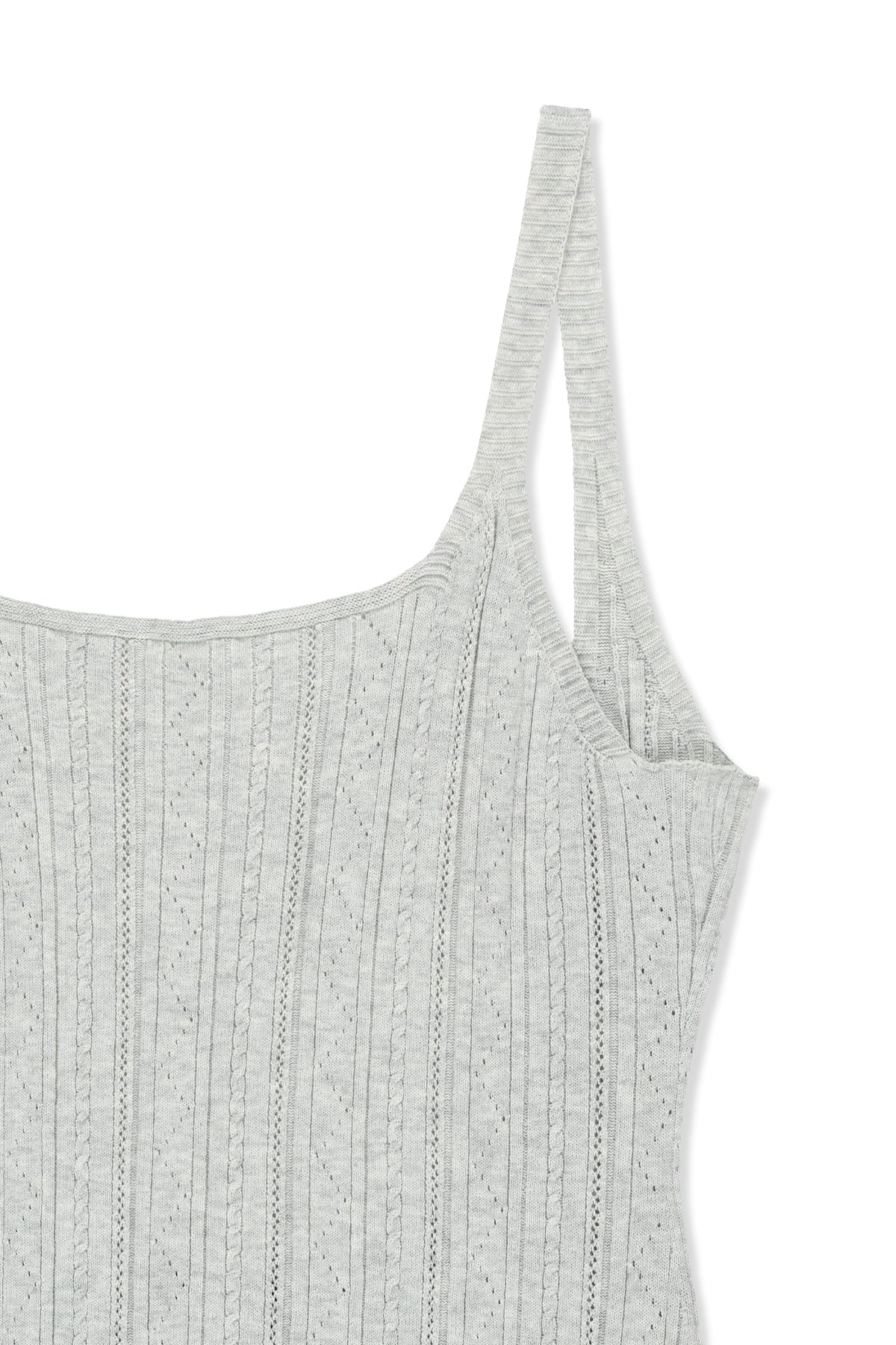 Matin Kim - Open Back Ribbed Knit Dress (Light Grey) product image 3 | TRAB K-Fashion Australia