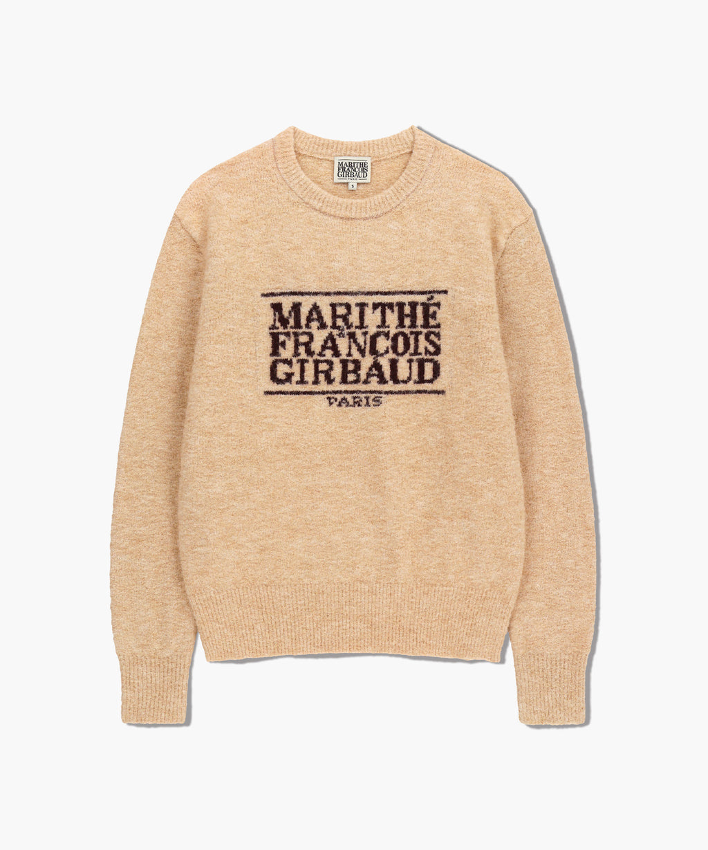 Marithe & Francois Girbaud - Boucle Classic Logo Knit Pullover (Ecru) product image 6 | TRAB K-Fashion Australia