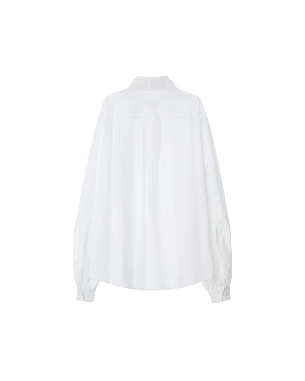 Kimhe Kim - Puff Sleeve Oversized Cotton Shirt (White) product image 2 | TRAB K-Fashion Australia