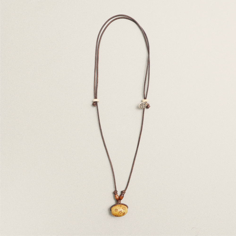 Towtow Archive - Star Egg Necklace (Brown) product image 1 | TRAB K-Fashion Australia