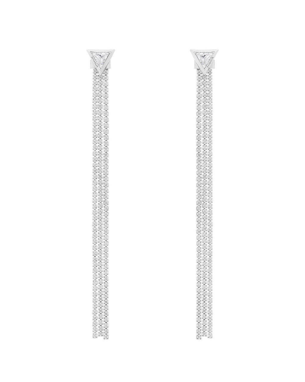 Numbering - Inverted Triangle Earrings with Stone Chain #3191 product image 6 | TRAB K-Fashion Australia