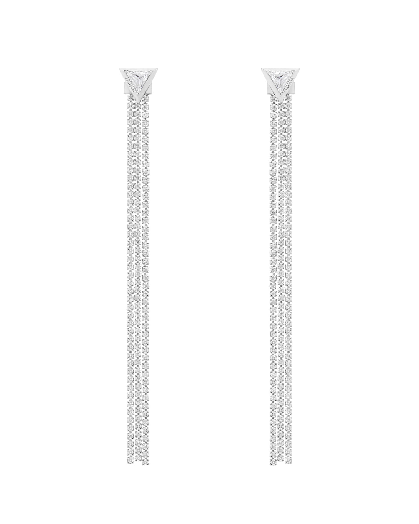 Numbering - Inverted Triangle Earrings with Stone Chain #3191 product image 6 | TRAB K-Fashion Australia