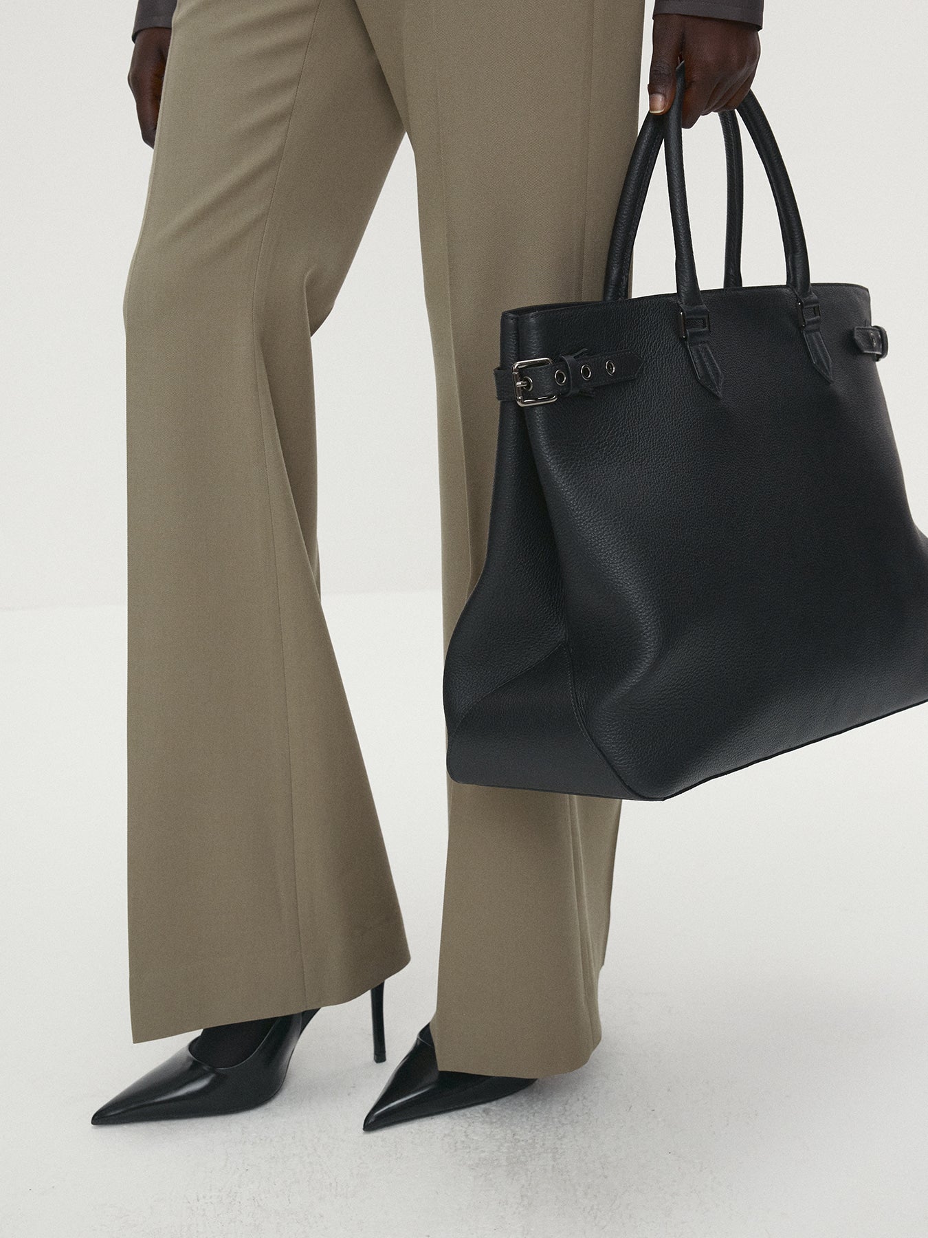 Tonywack - Wool Twill Flared Trousers (Khaki) product image 5 | TRAB K-Fashion Australia