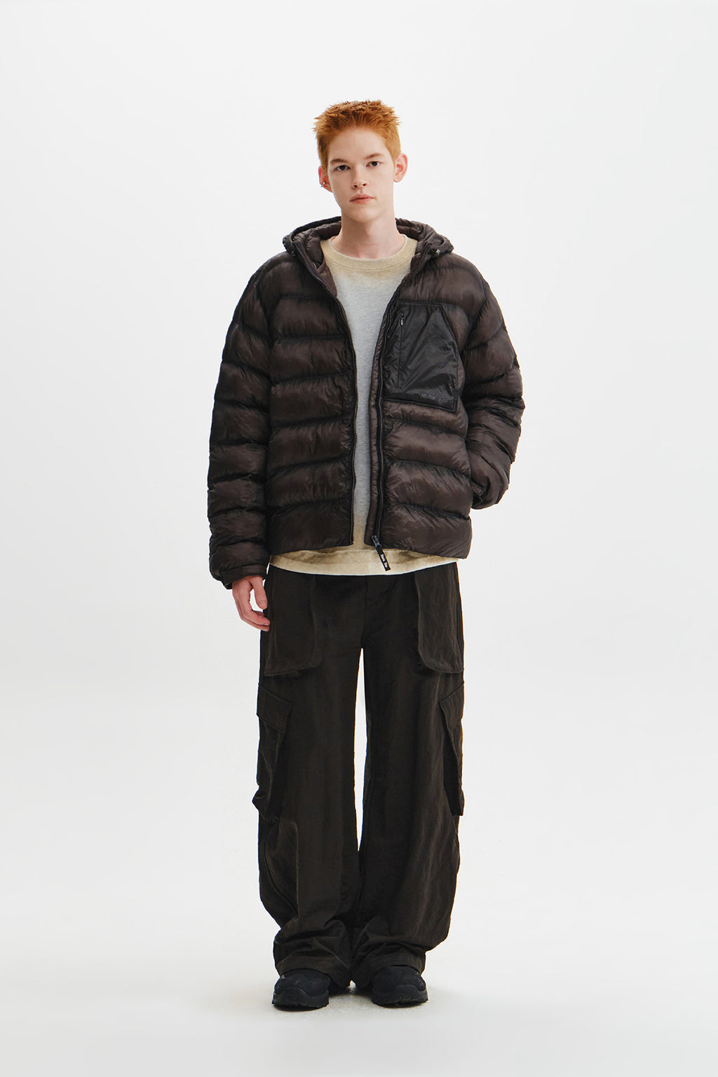 Matin Kim - Cloud Shell Hoody Padding Jumper (Charcoal) product image 10 | TRAB K-Fashion Australia