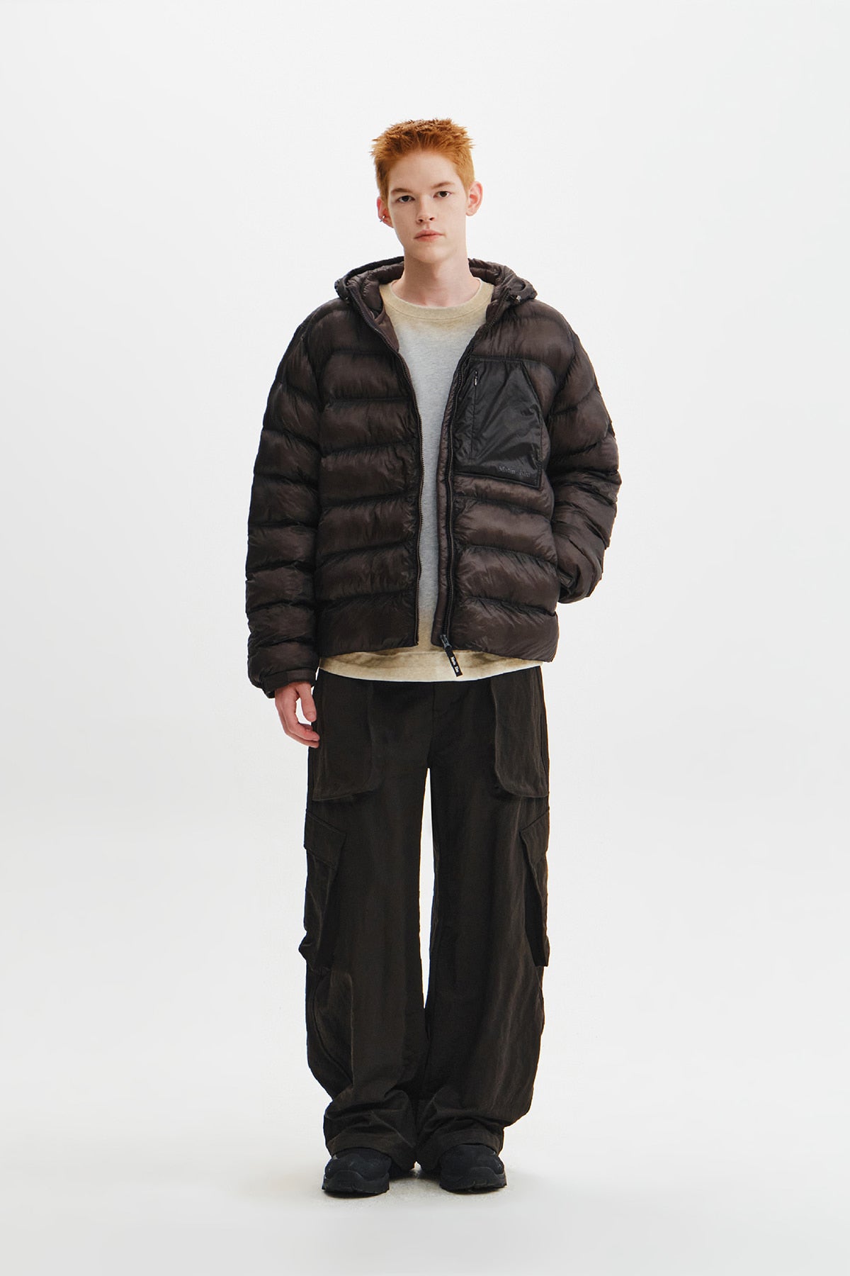 Matin Kim - Cloud Shell Hoody Padding Jumper (Charcoal) product image 10 | TRAB K-Fashion Australia