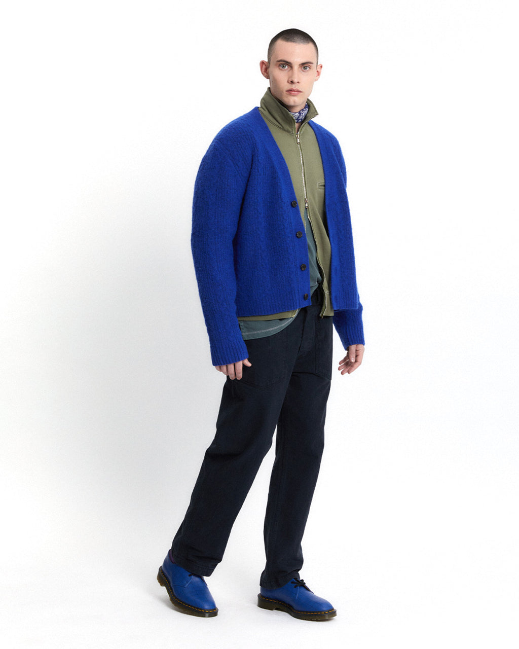 Eastlogue - Cozy Cable Cardigan (Royal Blue) product image 1 | TRAB K-Fashion Australia