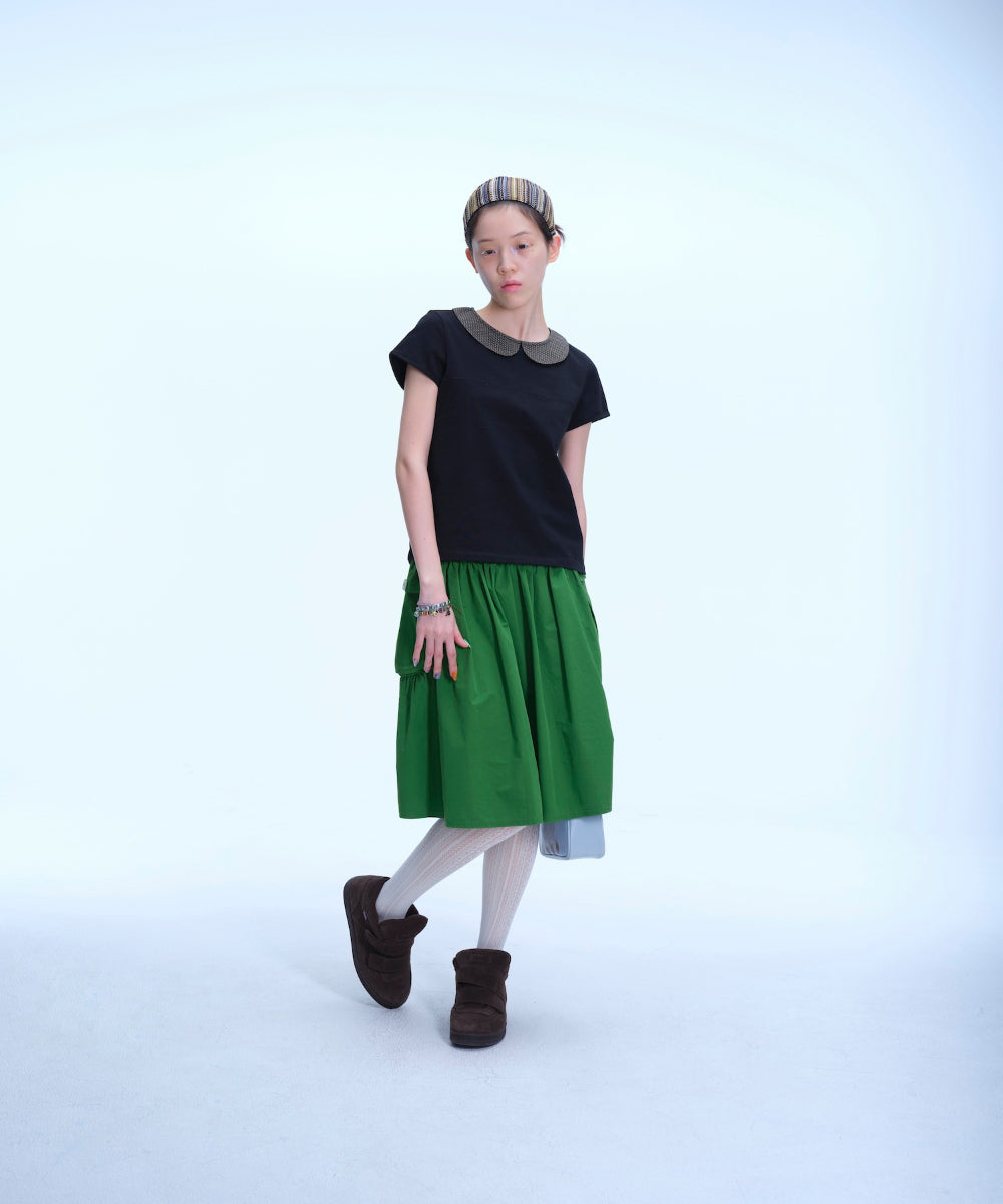Coyseio - Round Collar Half Blouse (Black) product image 2 | TRAB K-Fashion Australia