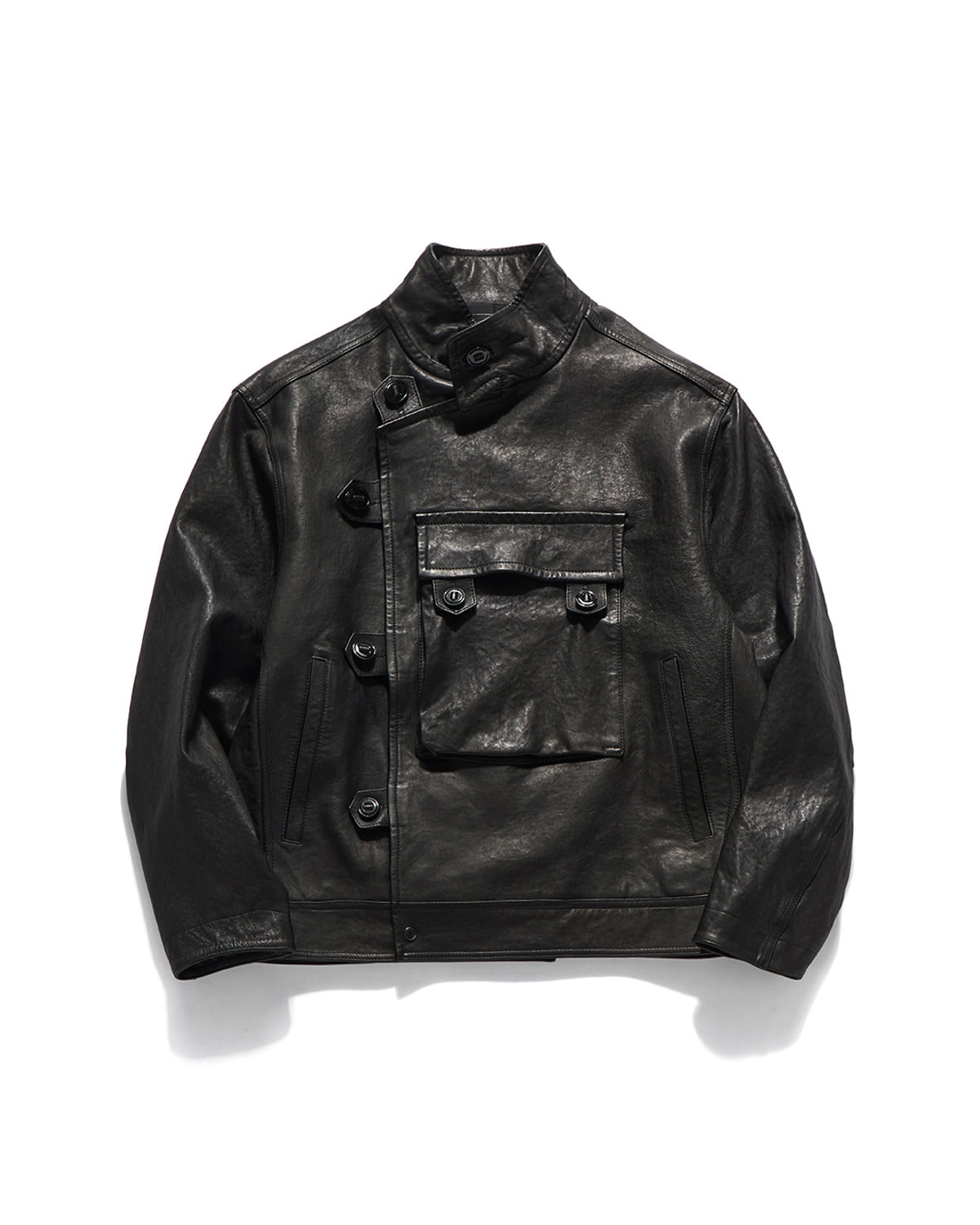 Eastlogue - Motorcycle Leather Jumper (Black) product image 1 | TRAB K-Fashion Australia