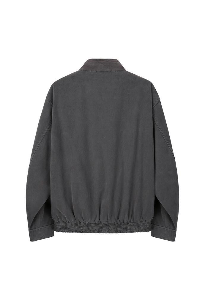 Art if acts - Washed Leather Collar Jacket (Charcoal) product image 8 | TRAB K-Fashion Australia