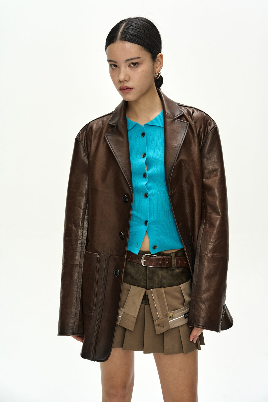Andersson Bell - Unisex Soho Leather Jacket (brown) (Brown) product image 7 | TRAB K-Fashion Australia