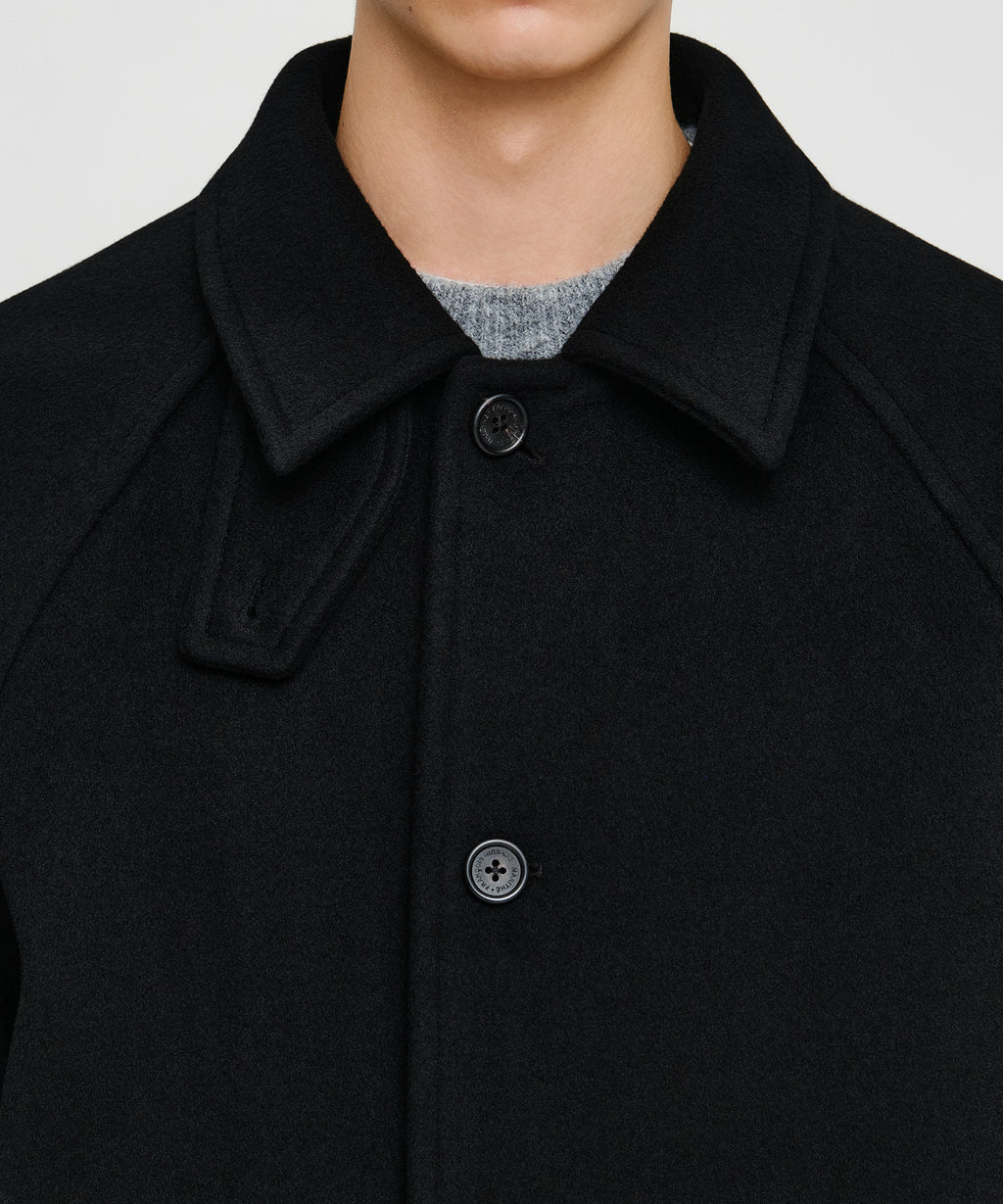 Marithe & Francois Girbaud - Wool Blend Long Balmacaan Coat (Black) product image 4 | TRAB K-Fashion Australia