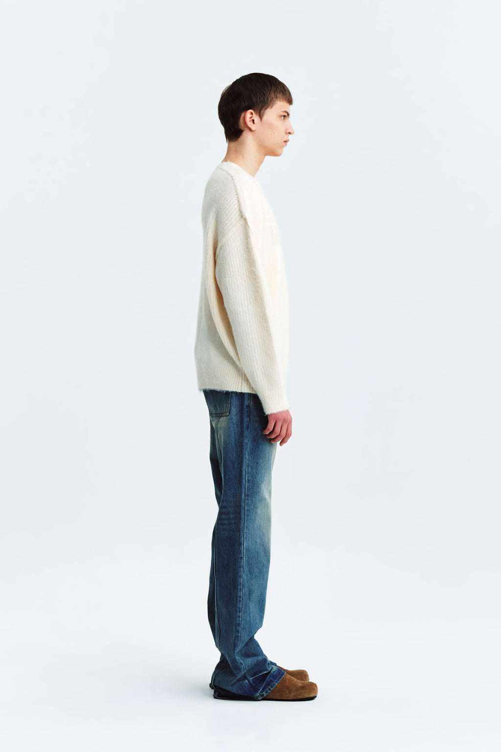 Matin Kim - Lowrise Boots Cut Denim Pants (Light Blue) product image 6 | TRAB K-Fashion Australia