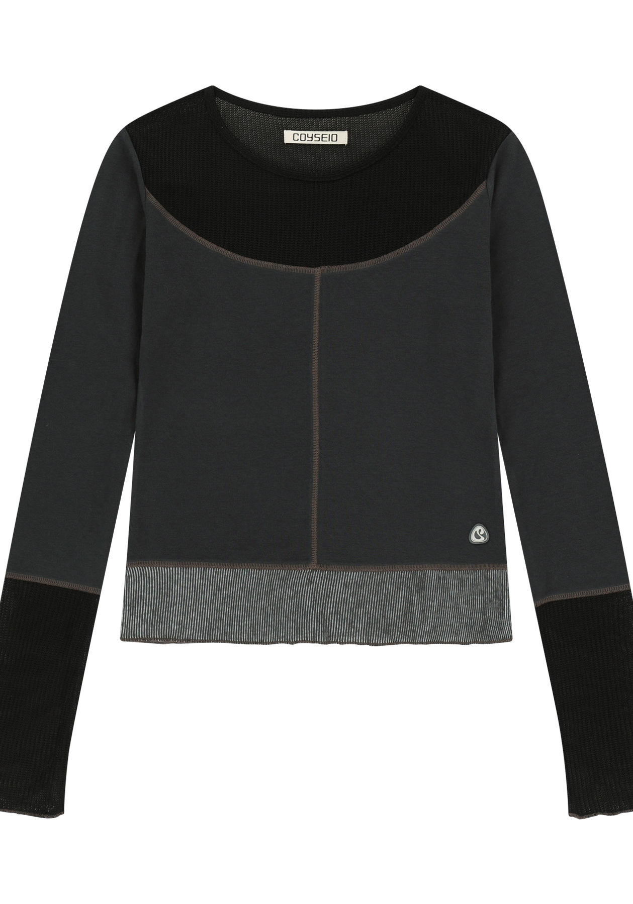 Coyseio - Net Stitch Longsleeves (Black) product image 2 | TRAB K-Fashion Australia