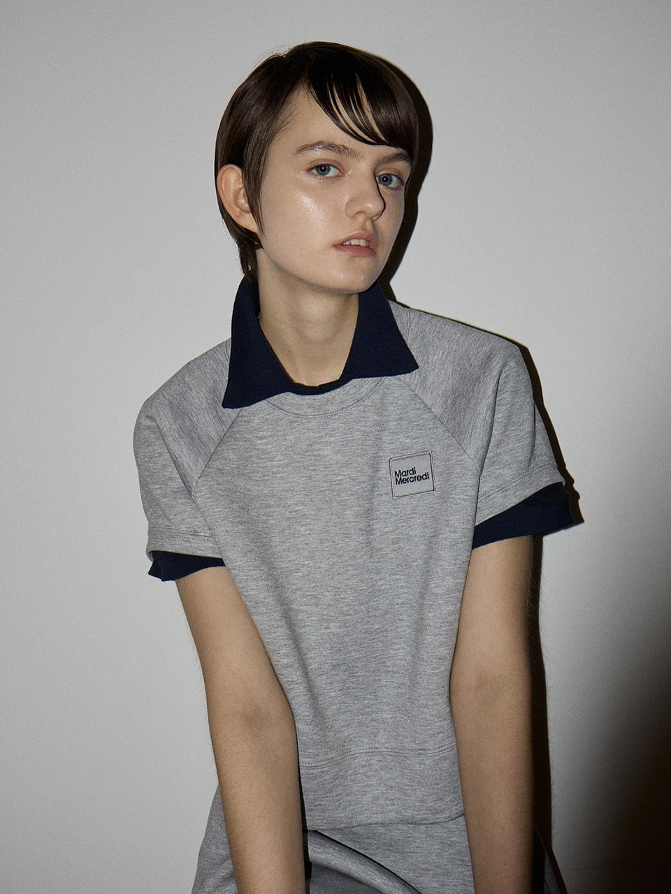 Mardi Mercredi - Neoprene Top Half Sleeve Square Logo (Grey) product image 1 | TRAB K-Fashion Australia