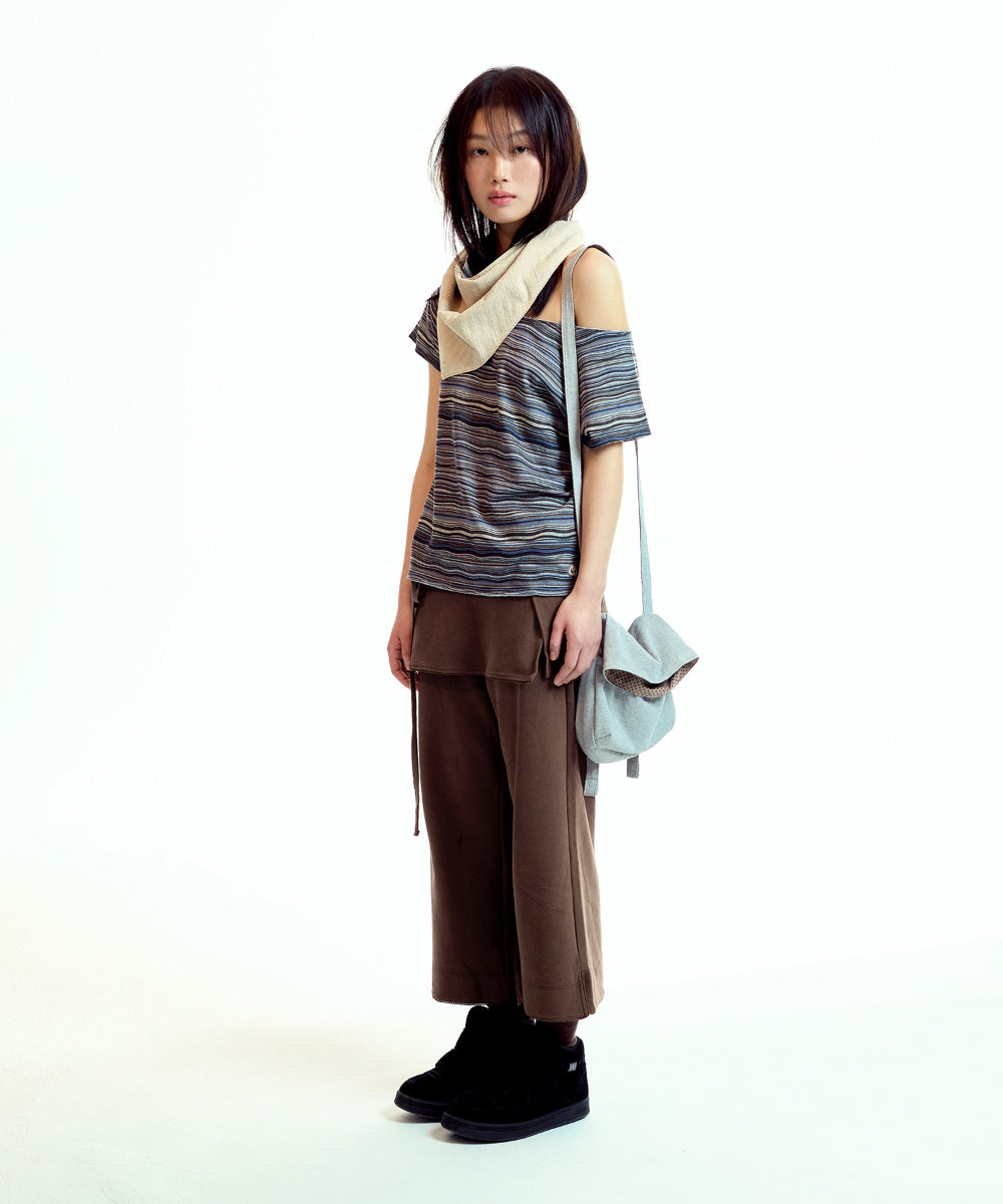 Coyseio - Soft Cropped Skirt Pants (Brown) product image 8 | TRAB K-Fashion Australia