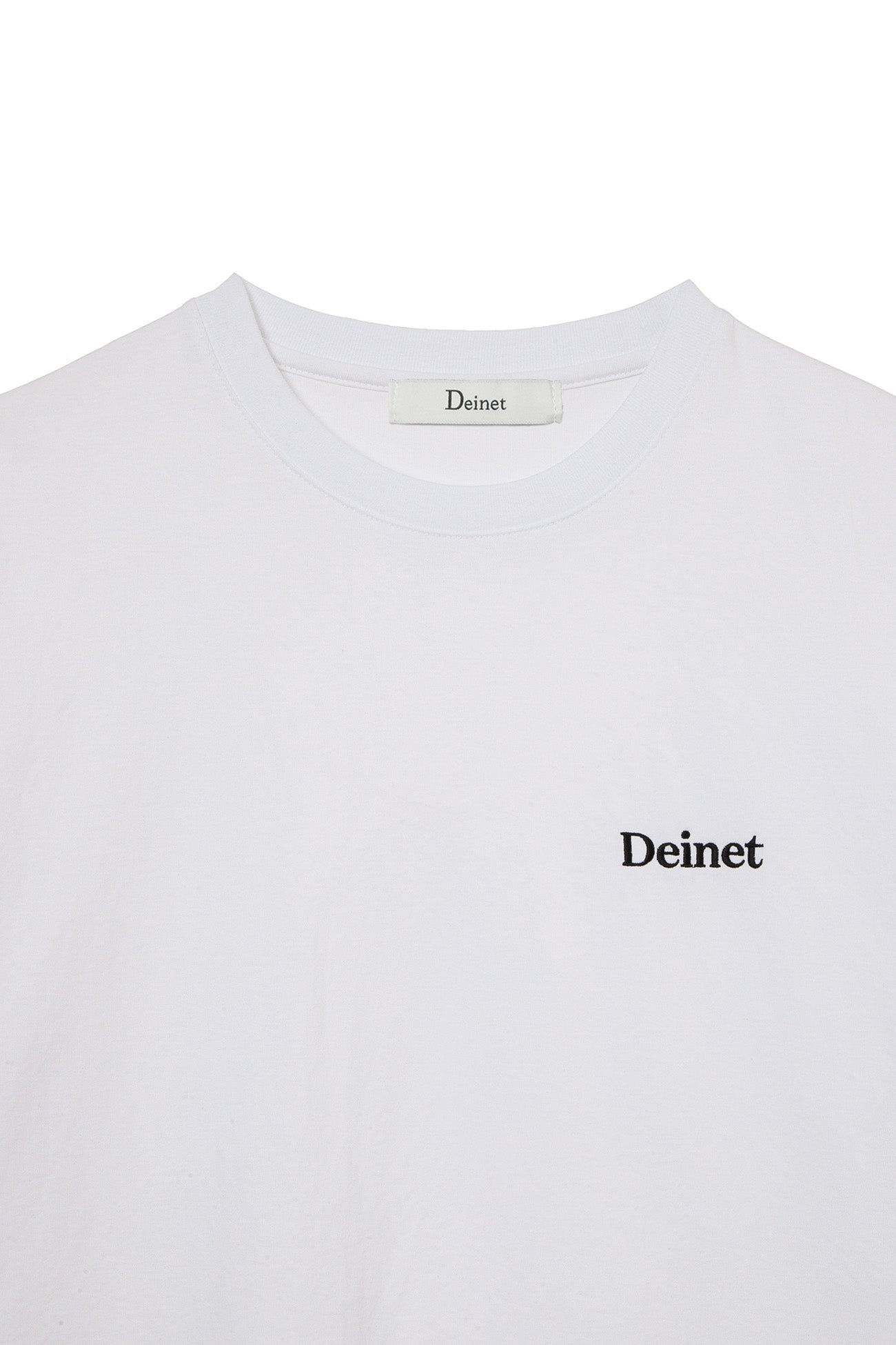 Deinet - Logo Embroidery Oversized T-Shirt (White) product image 3 | TRAB K-Fashion Australia