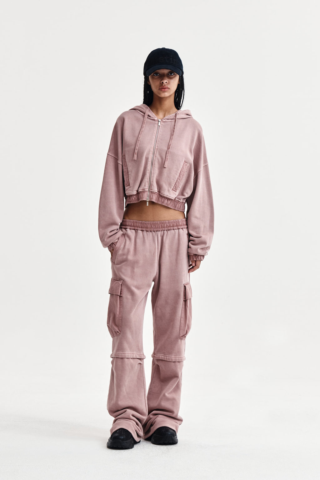 Matin Kim - Pigment Dyed Cargo Pants (Pink) product image 9 | TRAB K-Fashion Australia