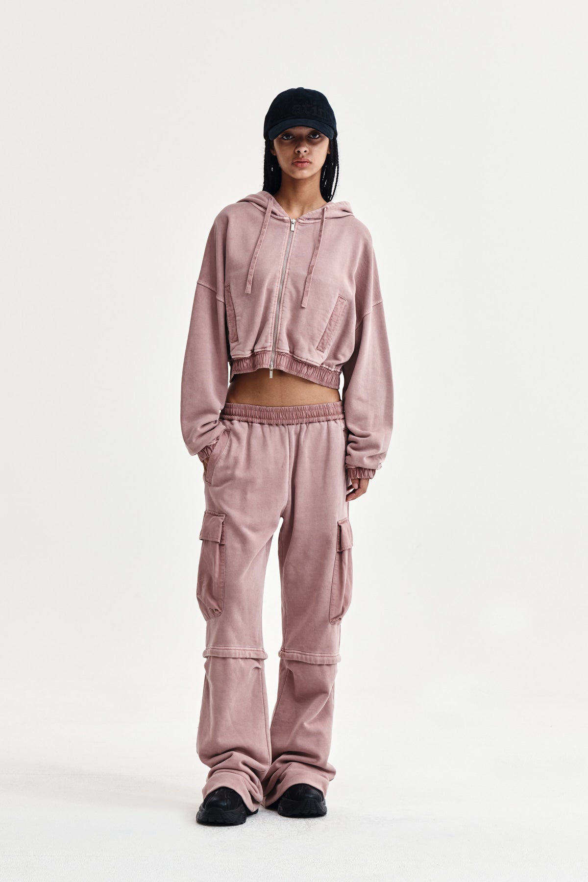Matin Kim - Pigment Dyed Cargo Pants (Pink) product image 9 | TRAB K-Fashion Australia