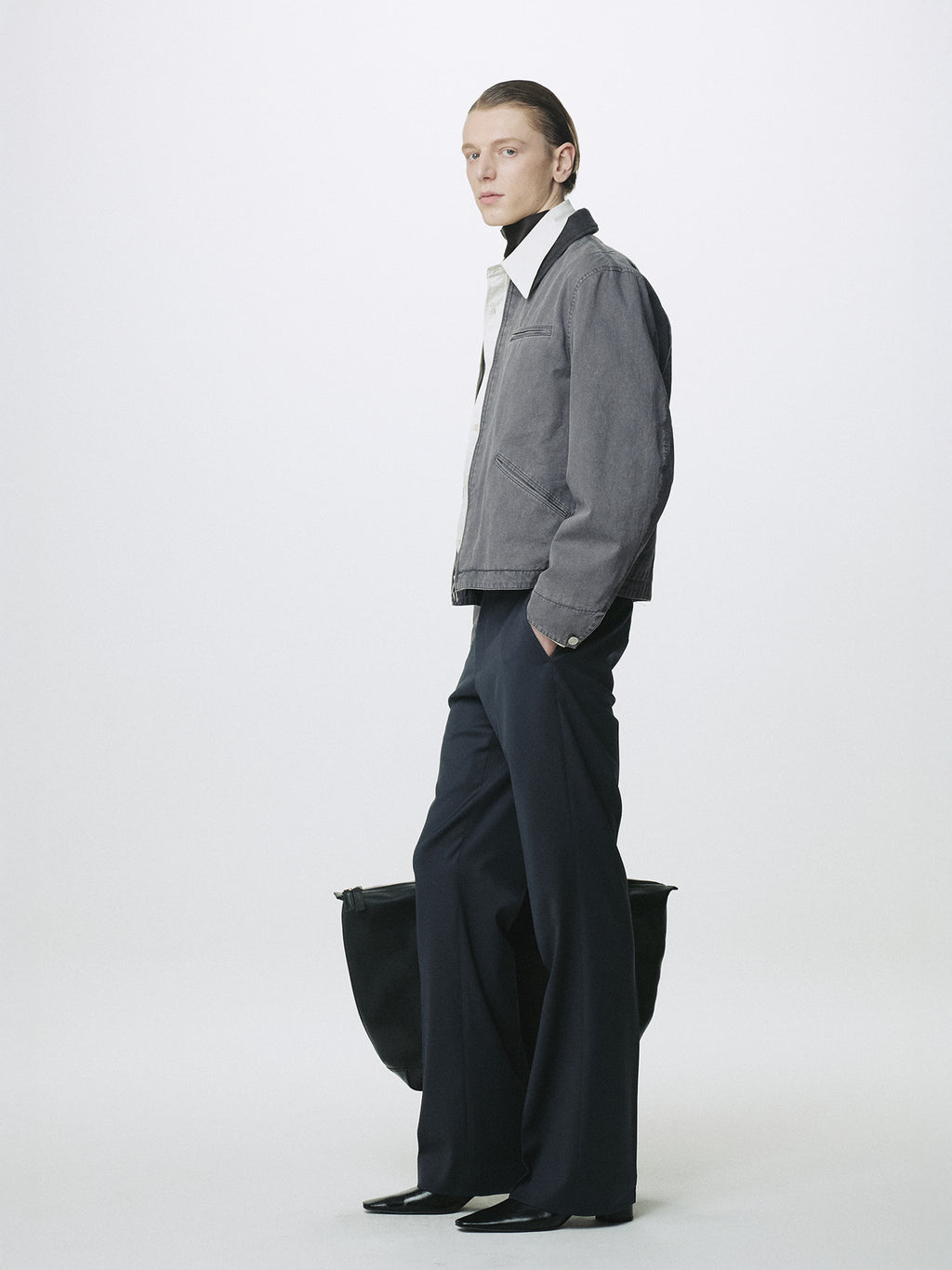 Tonywack - Garment Washed Zip Work Jacket (Faded Ink) product image 2 | TRAB K-Fashion Australia