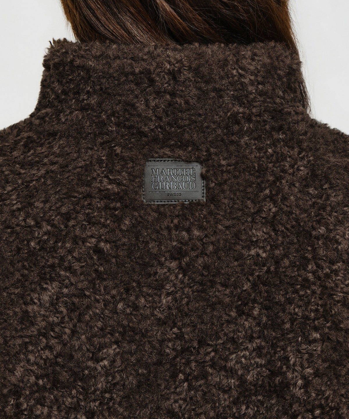 Marithe & Francois Girbaud - High Neck Boucle Coat (Brown) product image 5 | TRAB K-Fashion Australia